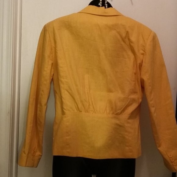 Ego | Double Breasted Sunshine Yellow Orange Jacket - Picture 3 of 8